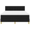 vidaXL Boxspringbett mit Matratze Schwarz 140 x 200 cm Stoff