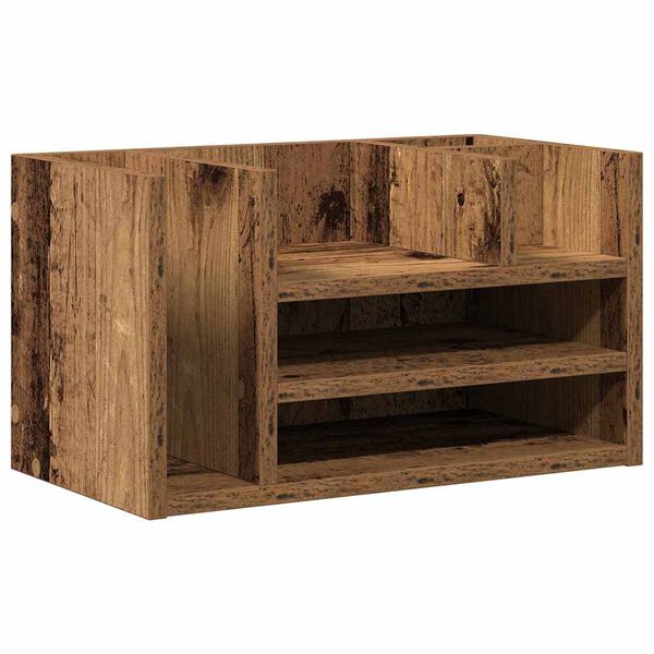 vidaXL Schreibtisch Organizer Altholz 44,5 x 24 x 25 cm Holzwerkstoff