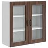 vidaXL Wandglas-Schrank PORTO Braun Eichen-Optik 80 x 31 x 80 cm