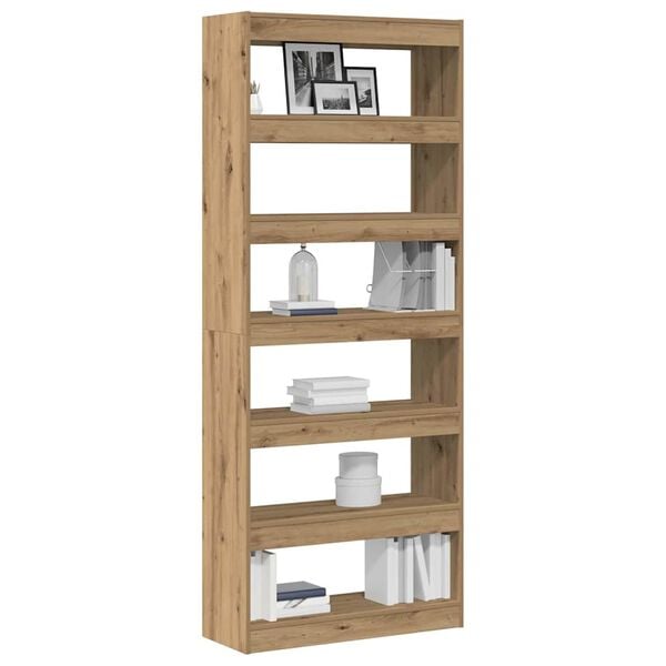 vidaXL B&uuml;cherregal Artisan-Eiche 80 x 30 x 198 cm Holzwerkstoff