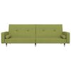 vidaXL Schlafsofa 2-Sitzer mit Hocker Hellgr&uuml;n Samt