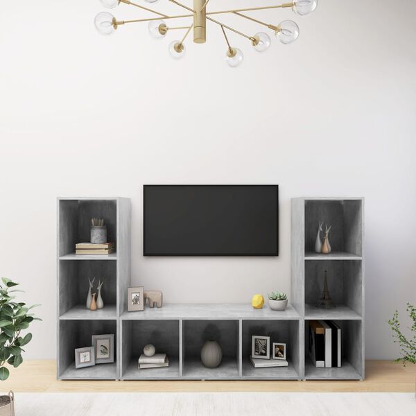 vidaXL | TV-Schränk | 3 pcs 37 x 35 x 107.5 cm