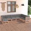 vidaXL 8-tlg. Garten-Lounge-Set mit Kissen Massivholz Kiefer