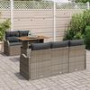 vidaXL Gartensofa-set mit Kissen 6 pcs Grau Poly-Rattan