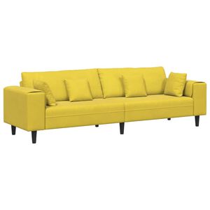 vidaXL Sofa Gelb 250 x 77 x 76 cm Samt