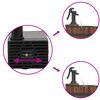 vidaXL Gartenbrunnen mit Rollen und Pumpe 55x55x80 cm Massivholz Tanne