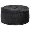 vidaXL Pouf Rund Samt 40&times;20 cm Anthrazit