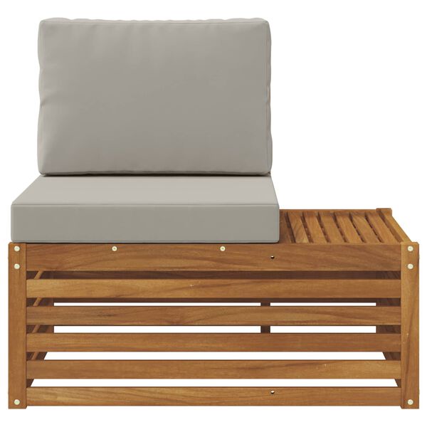 vidaXL Outdoor Endsofa Natur 91 x 63 x 73 cm Massivholz Akazie