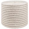vidaXL Juteseil 12 mm Wei&szlig; 100% Tossa Jute