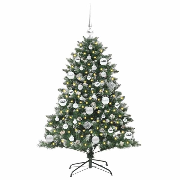 vidaXL Künstlicher Weihnachtsbaum mit 150 LEDs Grün 85 x 85 x 120 cm