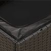 vidaXL Gartensofa mit Kissen 3-Sitzer Schwarz Poly Rattan