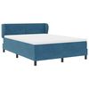 vidaXL Boxspringbett mit Matratze Dunkelblau 160 x 200 cm Samt