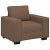 vidaXL 3-teiliges Sofa-Set mit Kissen, brauner Stoff