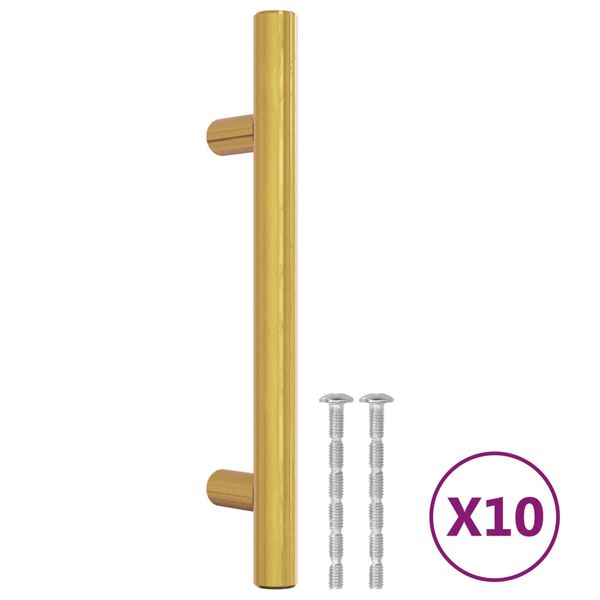 vidaXL M&ouml;belgriffe 10 Stk. Golden 96 mm Edelstahl