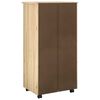 vidaXL Rollschrank Mit Rad Braun 53 x 39 x 103 cm Massivholz Kiefer
