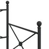 vidaXL Tagesbett Ausziehbar ohne Matratze Schwarz 90x190 cm Stahl