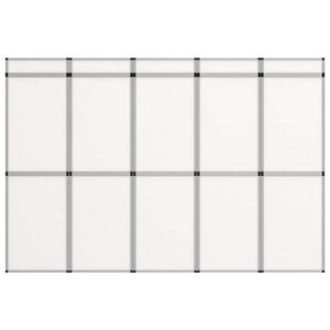 vidaXL 15-Panel Messewand Faltdisplay 302&times;200 cm Wei&szlig;