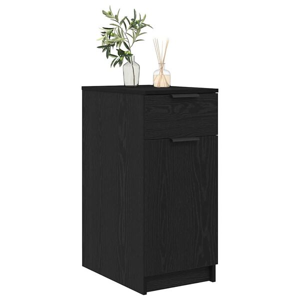 vidaXL B&uuml;roschrank Schwarz Eichen-Optik 33 x 50 x 75 cm Holzwerkstoff
