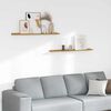 vidaXL Wandregal mit Regal 2 pcs Beige 100 x 9 x 3 cm Holzwerkstoff