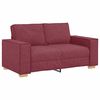 vidaXL Sofa 3 pcs Weinrot 220 x 80 x 84 cm Leinenmischgewebe