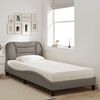 vidaXL Bett mit Matratze "Hvar" Taupe 80x200 cm Stoff