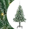 vidaXL K&uuml;nstlicher Weihnachtsbaum beschneit mit LED Licht 150 cm