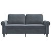 vidaXL 2-Sitzer-Sofa Dunkelgrau 140 cm Samt