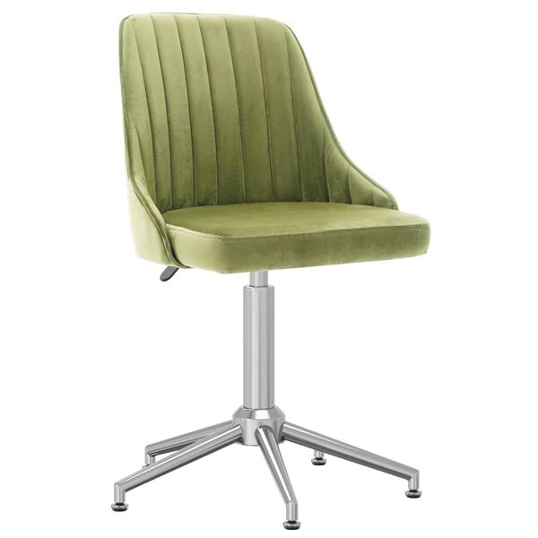 vidaXL Esszimmerst&uuml;hle 2 Stk. Drehbar Hellgr&uuml;n Samt