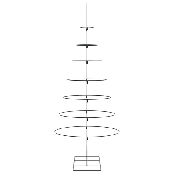 vidaXL Metall-Weihnachtsbaum zum Dekorieren Schwarz 210 cm