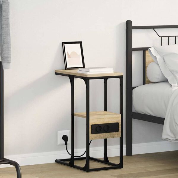 vidaXL Nachttisch Sonoma Eiche 41,5 x 26 x 60,5 cm Holzwerkstoff