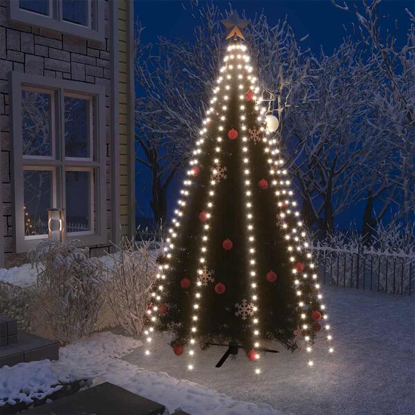 vidaXL Weihnachtsbaum-Lichternetz mit 250 LEDs Kaltwei&szlig; 250 cm