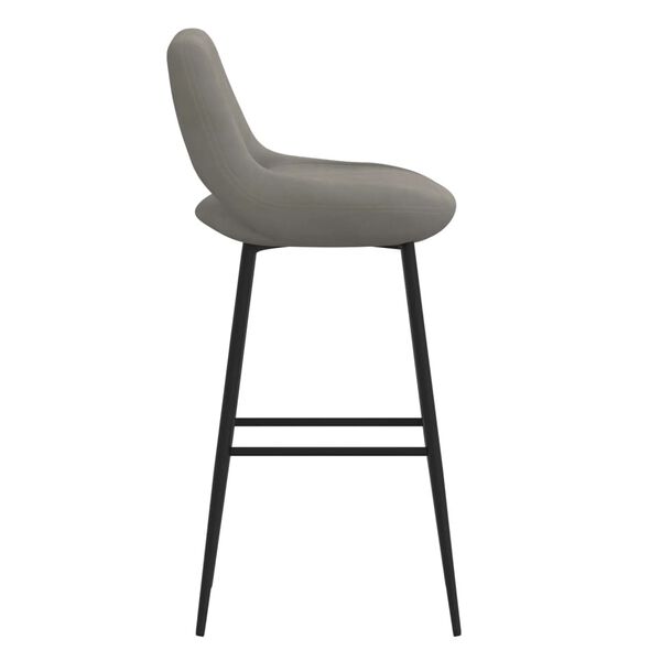 vidaXL Barhocker Dunkelgrau Samt