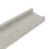 vidaXL Wandregale 2 Stk. Betongrau 60x9x3 cm
