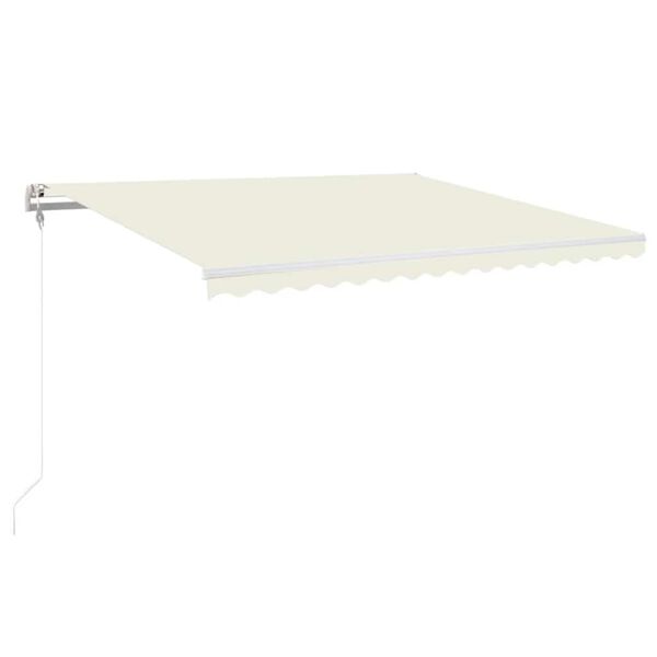 vidaXL Automatische Markise mit LED & Windsensor 450x350 cm Creme