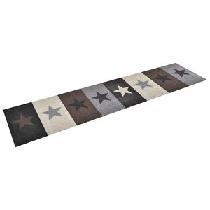 vidaXL K&uuml;chenteppich Waschbar Sterne 60x300 cm
