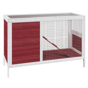 vidaXL Kaninchenstall Mokka 103x44x69,5 cm Massivholz Kiefer
