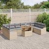 vidaXL Garten Essgruppe mit Kissen 11 pcs Beige und Grau