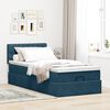 vidaXL Ottoman-Bett mit Matratze Dunkelblau 100x200 cm Samt