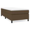 vidaXL Boxspringbett mit Matratze Dunkelbraun 90x200 cm Stoff