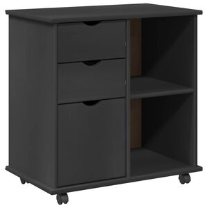 vidaXL Rollschrank 63,5 x 39 x 65,5 cm Massivholz Kiefer Grau