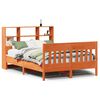 vidaXL Massivholzbett ohne Matratze Wachsbraun 140x200 cm Kiefernholz
