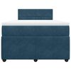 vidaXL Boxspringbett mit Matratze Blau 120x190 cm Samt