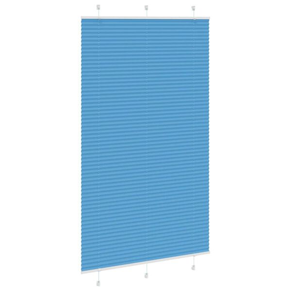 vidaXL Plissee Blau 115x200 cm Stoffbreite 114,4 cm Polyester