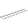 vidaXL Kleiderstange 2 pcs Silber 664 x 15 x 29 mm Aluminiumlegierung