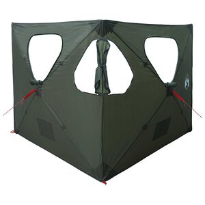 vidaXL Huntingzelt 145 x 145 x 150 cm Olivegr&uuml;n Polyester und Stahl