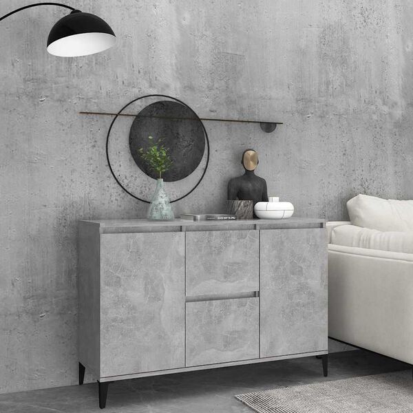 vidaXL Sideboard Betongrau 102x35x70 cm Holzwerkstoff