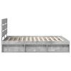 vidaXL Bettrahmen Beton Grau 150 x 200 cm Massives Kiefernholz