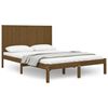 vidaXL Massivholzbett Honigbraun Kiefer 135x190 cm