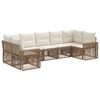 vidaXL Gartensofa-set 7 Stk. 7-Sitzanzahl Beige und Cremewei&szlig;