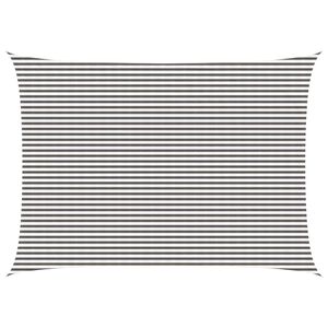 vidaXL Sonnensegel 5 x 8 m HDPE Rechteckig Hellgrau und Wei&szlig;